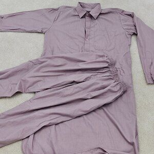 Men's Pink Kurtha and Pajama set - Complete top and pant's set